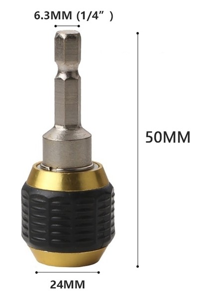 50MM 50/60MM Matkap Chuck Tornavida Darbeli Matkap Adaptörü Hızlı Değişim Anahtarsız Matkap Ucu Chuck Hex Shank Adaptörü Dönüştürücü Aracı (Yurt Dışından)