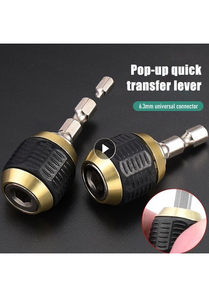 50MM 50/60MM Matkap Chuck Tornavida Darbeli Matkap Adaptörü Hızlı Değişim Anahtarsız Matkap Ucu Chuck Hex Shank Adaptörü Dönüştürücü Aracı (Yurt Dışından)