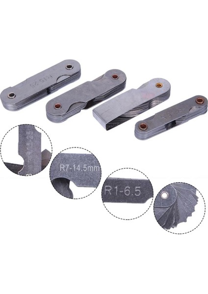 R1-6.5 Yarıçap Şablonu R Ölçer R1-6.5/R7-14.5/R15-25 /R26-80 Yarıçap Ölçer Plaka Fileto Ölçer Ölçme Aracı Ölçme Aralığı (Yurt Dışından)