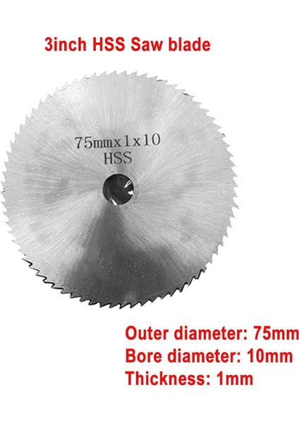 Kesme Diski 3 Inç 75MM Taşlama Metal Kesme Diski Mini Açı Öğütücü Kaba Disk Ahşap Kesme Parlatma Elmas Disk Hss Testere Bıçağı (Yurt Dışından)