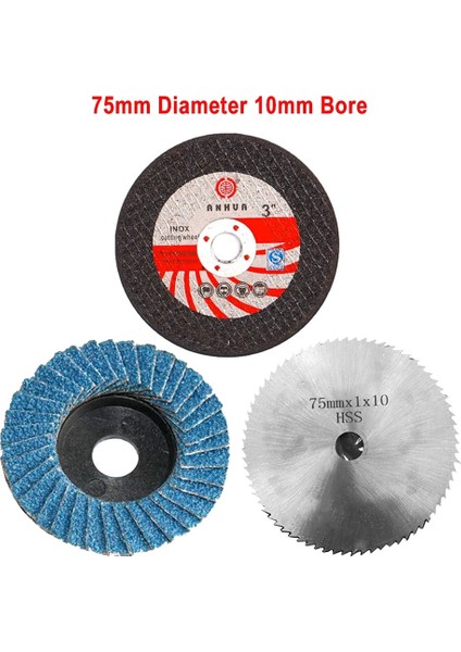 Kesme Diski 3 Inç 75MM Taşlama Metal Kesme Diski Mini Açı Öğütücü Kaba Disk Ahşap Kesme Parlatma Elmas Disk Hss Testere Bıçağı (Yurt Dışından)