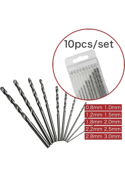 10 Adet 10 Adet/25 Adet Matkap Ucu Hss Yüksek Hız Çelik Titanyum Kaplamalı Büküm Matkap Uçları Seti Yuvarlak Şaft Değişimi Ağaç Işleme Aleti 0.5-3mm (Yurt Dışından)