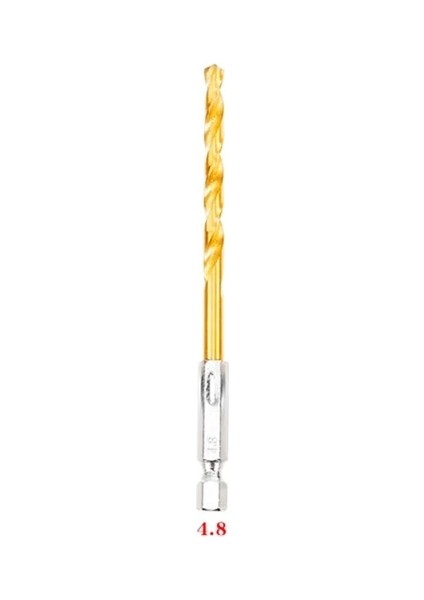 4.8mm Yeni Büküm Matkap Ucu Hss Yüksek Hız Çelik Titanyum Kaplamalı Matkap Ucu Seti 1/4hex Shank 1.5-6.5mm Altıgen Saplı Büküm Matkap Ağaç Işleme (Yurt Dışından)