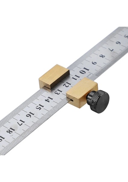 Yeşil 26MM Pirinç Cetvel Sınırlayıcı Dıy Ölçme Araçları Çelik Cetvel Konumlandırma Bloğu Marangozluk Scriber Için Yüksek Hassas Çelik Cetvel Limit Bloğu (Yurt Dışından)