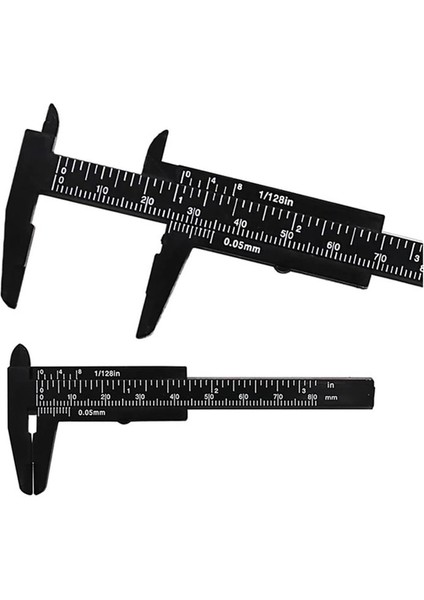 Siyah 80MM Mini Plastik Sürgülü Kumpas Ölçer Mikrometre Takı Ölçme Antika Küçük Şeyler Ölçü Aracı (Yurt Dışından)