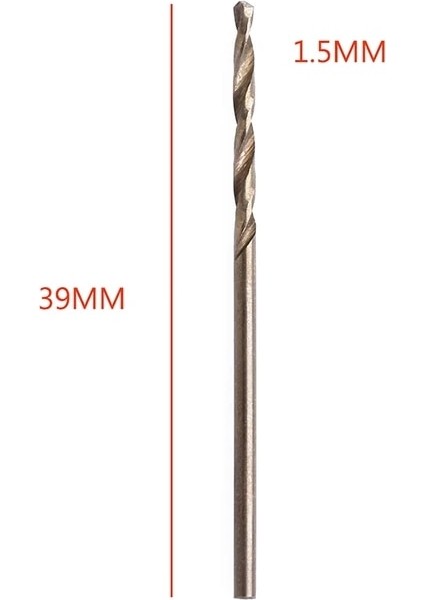 10 Adet 1.5 mm 10 Adet 1/1.5/2/2.5/3/3.2/3.5/4/4.5/5mm M35 Yuvarlak Şaft Hss-Co Kobalt Büküm Matkap Spiral Matkap Ucu (Yurt Dışından)