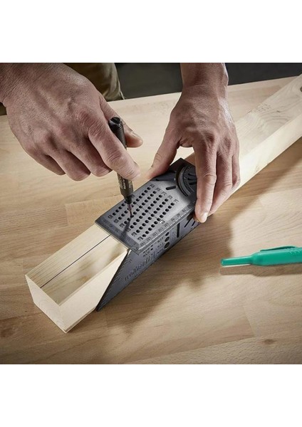 Gri Ağaç Işleme 3D Gönye Açısı Ölçme Kare Boyutu Ölçü Aracı Cetvel 45 90 Marangoz Aletleri Ölçer Markalama Araçları Açı Cetvel (Yurt Dışından) modelleri
