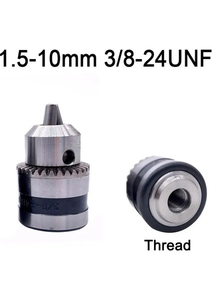 1.5-10MM 24UNF 1 Adet 1.5-10MM B12 3/8 Konu Matkap Chuck Dönüşüm Matkap Chuck 1/2 M12X1.25 Anahtarı Elektrikli Matkap Anahtarsız 3 Çeneli Chuck (Yurt Dışından)