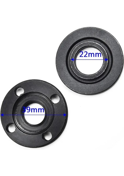 Gümüş 2 Adet M14 Konu Açı Öğütücü Iç Dış Flanş Somun Seti 14MM Mili Konu Güç Aracı Öğütücüler Somun Taşlama Araçları (Yurt Dışından)