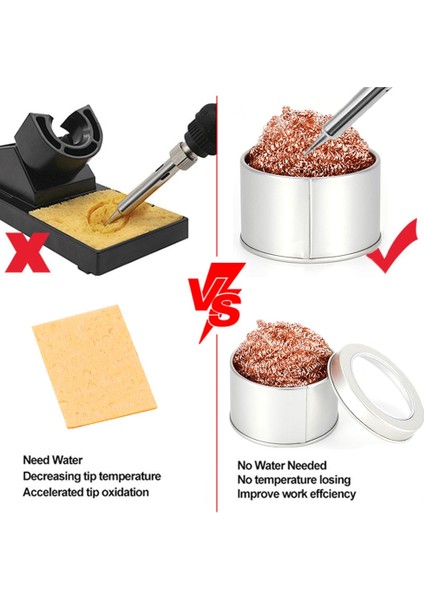 B Havya Ucu Temizleme Topu Temizleyici Sünger Lehim Sökme Kaynak Demiri Örgü Filtre Temizleme Memesi Ucu Metal Tel Kalay Sökücü (Yurt Dışından) modelleri