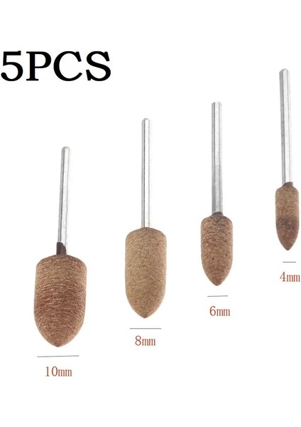 5 Adet 10MM 5 Adet 3mm Mil Deri Taşlama Kafası 4/6/8/10MM Parlatma Parlatıcı Fırça Tekerleği Kalıp Parlatma Döner Aracı Aşındırıcı Aletler (Yurt Dışından)