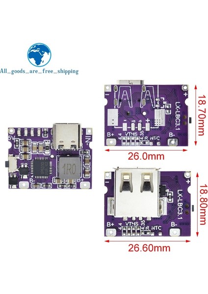 Type-C ve Usb-A Type-C USB 5V 3.1A Boost Dönüştürücü Step-Up Güç Modülü IP5310 Anahtarlı LED Göstergeli Mobil Güç Bankası Aksesuarları (Yurt Dışından)