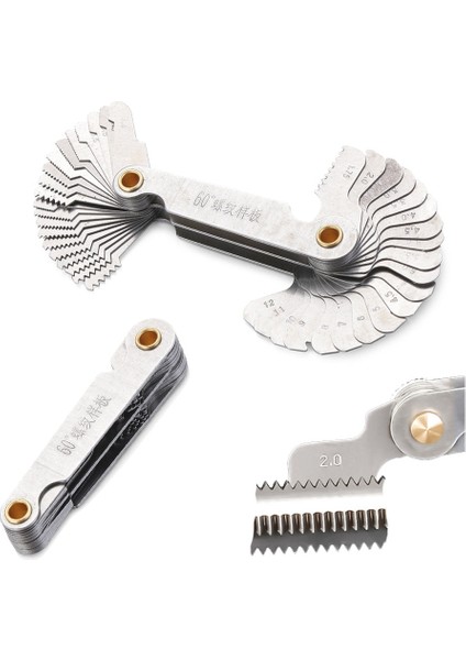 55 Derece Inç 55/60 Derece Metrik Inç Pitch Göstergeleri Ölçüm Dişli Diş Vida Diş Ölçer Ölçüm Torna Kombina Integral Ölçer (Yurt Dışından) fiyatları