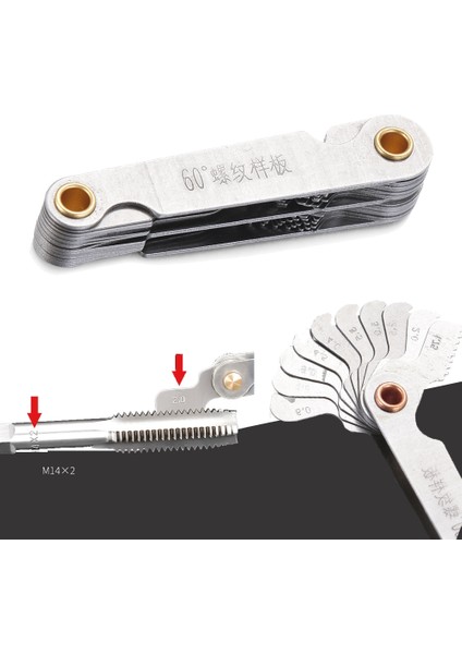 55 Derece Inç 55/60 Derece Metrik Inç Pitch Göstergeleri Ölçüm Dişli Diş Vida Diş Ölçer Ölçüm Torna Kombina Integral Ölçer (Yurt Dışından) fırsatları