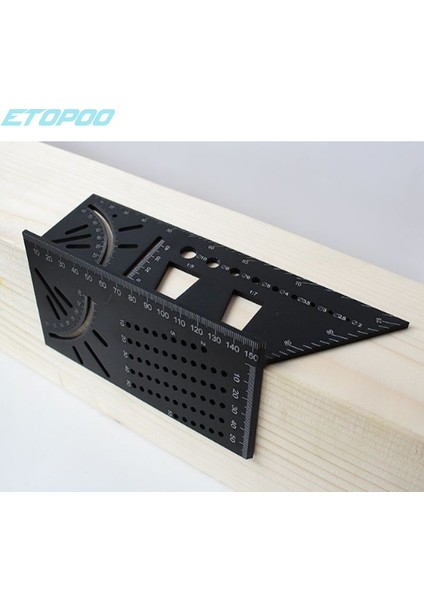 Plastik Gri Alüminyum Alaşım 3D Gönye Açısı Ölçme Kare 45 90 Derece Açı Cetvel Noktalama Işaretleme Ölçer Çerçeveleme Plastik Iletki (Yurt Dışından) modelleri
