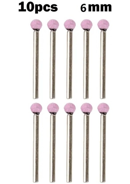 6mm 10 Adet 3mm Shank Monte Noktası Top Şeklinde Seramik Taşlama Kafası Taşlama Çapak Tekerlek Döner Aletler Için Elektrikli El Aletleri (Yurt Dışından)