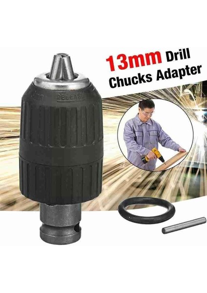 13MM 10/13MM Hassas Anahtarsız Matkap Chuck Dönüştürücü 3/8 "- 24UNF Konu Şaft Adaptörü Metal Hex Değişimi Hızlı Wooking 1/4" Sds-Plus R0C0 (Yurt Dışından)
