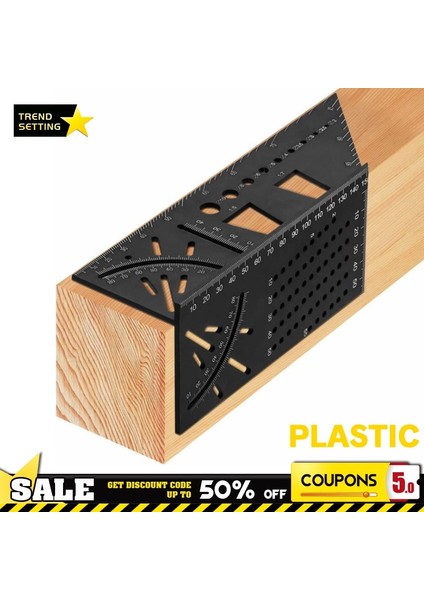 Gri Pürüzsüz Marangozluk Cetvel 3D Gönye Açısı Ölçme Ölçer Kare Boyutu 45 Derece ve 90 Derece Işaretleme Doğru Ölçü Çok Amaçlı Takım (Yurt Dışından) fiyatları