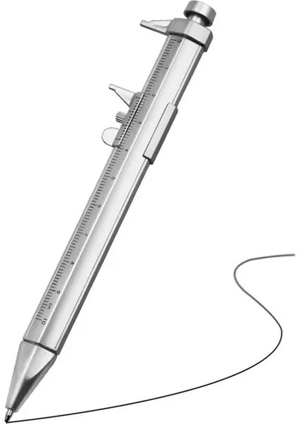 Siyah Kumpas Kalemi 0-100MM Sürmeli Kumpas Rulo Tükenmez 1mm Plastik Öğrenci Kırtasiye Hediye Sürmeli Kumpas Ölçme Araçları (Yurt Dışından)