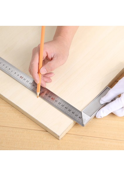 1 Adet 300MM Alüminyum Alaşımlı Kare Cetvel 90 Derece Sağ Açı Torna Cetvel Ağaç Işleme Ölçme Araçları Ölçer Yeni (Yurt Dışından) fiyatları