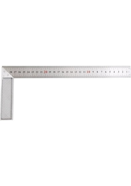 Beyaz 90 Derece Sağ Açı Cetvel Deneyin Kare 30 cm 1mm Metal Çelik Mühendisleri Deneyin Kare Seti Ağaç Işleme Ahşap Marangoz Ölçme Aracı (Yurt Dışından)