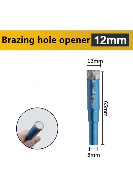 12MM 6mm 8mm 10MM 12MM 14MM 16MM Elmas Kaplı Matkap Ucu Kiremit Mermer Cam Seramik Delik Testere Matkap Elmas Karot Ucu Yemek Sondaj (Yurt Dışından)