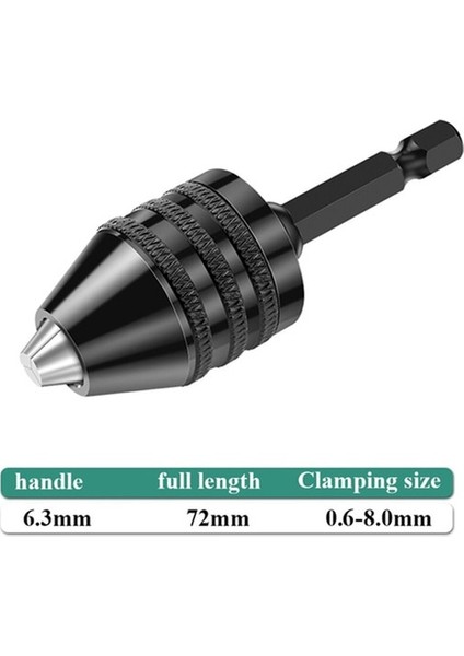 0 6 8 0mm 6.35MM Hex Shank Hızlı Değişim Anahtarsız Matkap Ucu Chuck Adaptörü Dönüştürücü Aracı Dremel Aksesuarları Matkap Vevor Tornillo De Banco (Yurt Dışından)