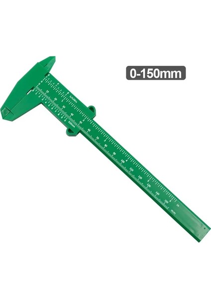Yeşil 0-150MM Abs Plastik Sürmeli Kumpas Ölçme Iç ve Dış Çap Aracı Ölçme Kalibre Takı Ölçme Cetveli Trammel (Yurt Dışından)