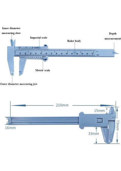 Yeşil 0-150MM Abs Plastik Sürmeli Kumpas Ölçme Iç ve Dış Çap Aracı Ölçme Kalibre Takı Ölçme Cetveli Trammel (Yurt Dışından) modelleri