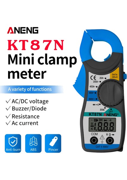 Sarı Aneng KT87N Mini Dijital Pens Metre Ac/dc Gerilim Ac Akım 600 V True Rms Multimetre Kapasite Elektrik Megger Test Cihazı (Yurt Dışından) fırsatları