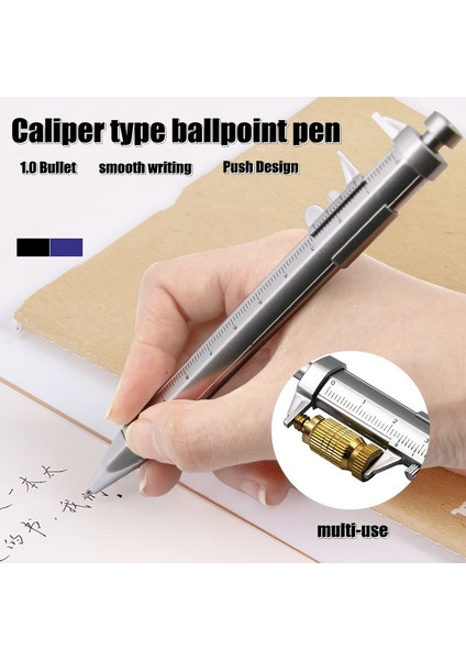 Black2-1pc Çok Fonksiyonlu Kumpas Kalem 0-100 Sürmeli Kumpas Rulo Tükenmez 1.0mm Plastik Öğrenci Kırtasiye Hediye Ölçme Aletleri (Yurt Dışından) fiyatları