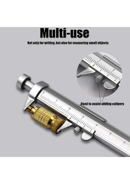 Black2-1pc Çok Fonksiyonlu Kumpas Kalem 0-100 Sürmeli Kumpas Rulo Tükenmez 1.0mm Plastik Öğrenci Kırtasiye Hediye Ölçme Aletleri (Yurt Dışından) fırsatları