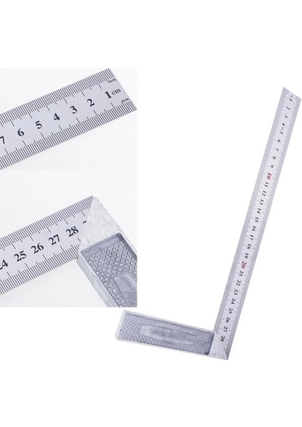 30 cm Paslanmaz Çelik Dik Açı Ölçme Kuralı Aracı Kare Cetvel 0-12 Inç Ağaç Işleme Araçları Herramientas Holzbearbeitung (Yurt Dışından)