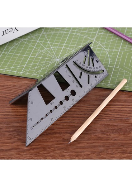 Yeşil 3D Gönye Açısı Ölçme Kare Ölçer Kalem ile Ağaç Işleme Scribe Mark Hattı Cetvel Marangoz Düzeni Ölçme Araçları (Yurt Dışından)