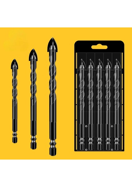 5mm-1 Adet 3-12MM Çapraz Hex Kiremit Matkap Uçları Seti Cam Seramik Beton Delik Açıcı Tuğla Sert Alaşım Üçgen Bit Araç Kiti Metal Matkap (Yurt Dışından) fırsatları