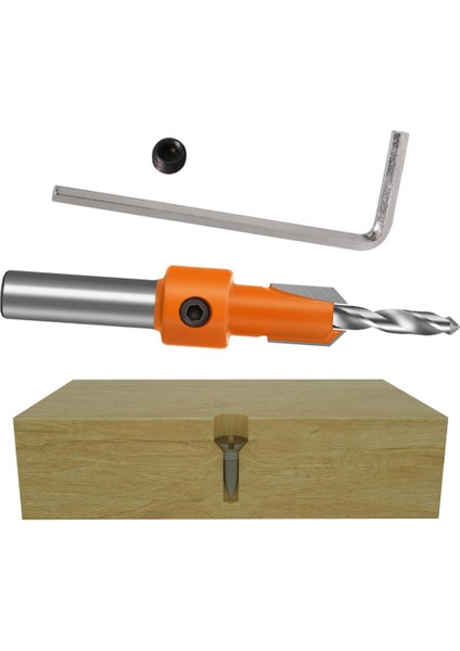 3.5x8 8mm Shank Hss Ağaç Işleme Havşa Yönlendirici Bit Vida Extractor Remon Yıkım Ahşap Freze Kesici (Yurt Dışından)
