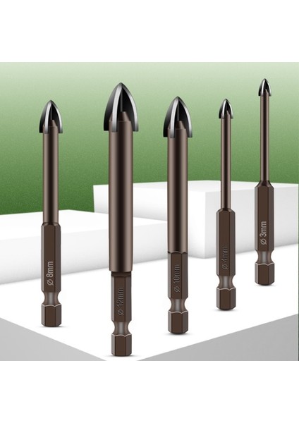 Beton ve Tuğla Duvarda Duvar Aynası ve Seramik Karo Için 10MM Çimentolu Karbür Altıgen Şaft Çapraz Kiremit Matkap Ucu (Yurt Dışından) modelleri