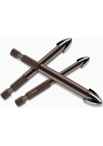 Beton ve Tuğla Duvarda Duvar Aynası ve Seramik Karo Için 10MM Çimentolu Karbür Altıgen Şaft Çapraz Kiremit Matkap Ucu (Yurt Dışından) fırsatları