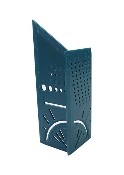 Mavi Ağaç Işleme 3D Gönye Açısı Ölçme Kare Boyutu Ölçü Aracı Cetvel 45 90 Marangoz Aletleri Ölçer Markalama Araçları Açı Cetvel (Yurt Dışından)