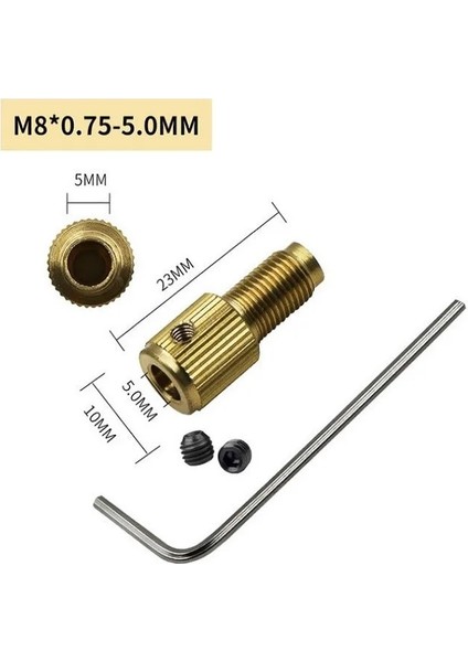 M8 2mm Pirinç Bakır Matkap Ayna Mili Ayna Kelepçesi Bağlantı Matkap M8-2/2.3/3.17/5mm Mini Çubuk Kendiliğinden Sıkma Dayanıklı (Yurt Dışından) indirimleri