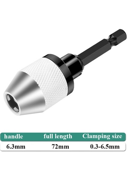 0.3-6.5mm 6.35MM Hex Shank Hızlı Değişim Anahtarsız Matkap Ucu Chuck Adaptörü Dönüştürücü Aracı Dremel Aksesuarları Matkap Vevor Tornillo De Banco (Yurt Dışından)