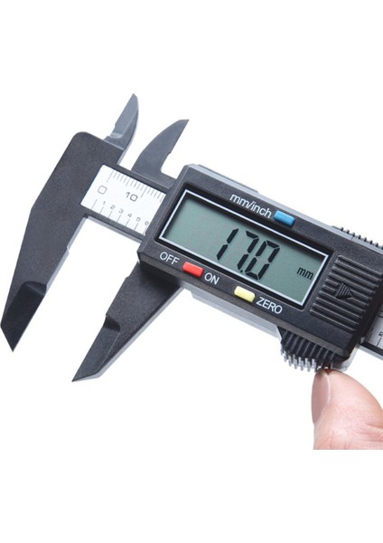 Şerit 0-150 mm Çok Fonksiyonlu Elektronik Dijital Ekran Sürmeli Kumpas LCD Ekran Tüm Plastik Dijital Doğrudan Okuma Ölçme Aletleri (Yurt Dışından)