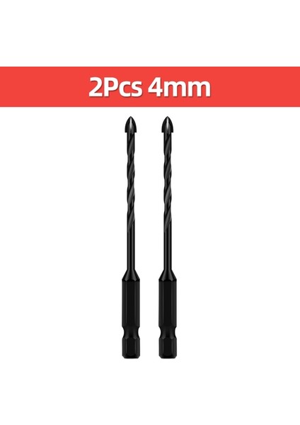 2 Adet 4mm Çapraz Hex Kiremit Matkap Ucu Cam Beton Seramik Karo Delik Açıcı Tunsten Karbür Sert Alaşım Uçları Seti Araçları 3 4 5 6 8 10 12MM (Yurt Dışından)