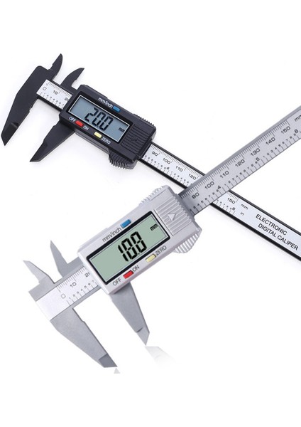 150MM Siyah 6 Inç Dijital Kumpas Elektronik Sürmeli Kumpas 100MM 150MM Kaliper Mikrometre Dijital Cetvel Ölçme Aracı 0.1mm Ölçer (Yurt Dışından)