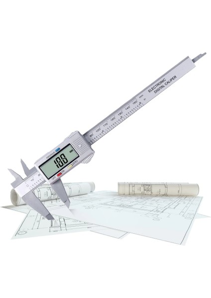 150MM Siyah 6 Inç Dijital Kumpas Elektronik Sürmeli Kumpas 100MM 150MM Kaliper Mikrometre Dijital Cetvel Ölçme Aracı 0.1mm Ölçer (Yurt Dışından)