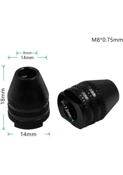 Kısa Kuyruk M8X0.75MM Hızlı Değişim Anahtarsız Matkap Ucu Chuck Hex Shank Adaptörü Dönüştürücü Aracı Üç Çeneli Chuck Elektrikli Öğütücü Matkap Chuck (Yurt Dışından)