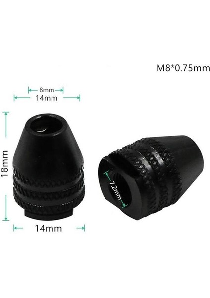 Kısa Kuyruk M8X0.75MM Evrensel Mini Chuck 0.3-3.2mm Çoklu Matkap Chuck Anahtarsız Dremel Döner Araçları Anahtarsız Matkap Ucu Chucks Adaptörü Dönüştürücü Aracı (Yurt Dışından)