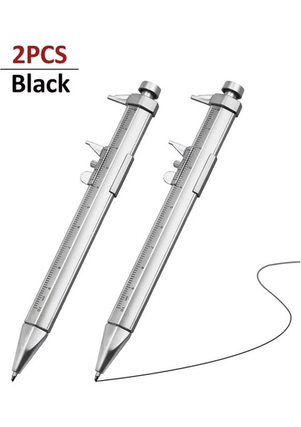 2 Adet Siyah 5 Adet Kumpas Kalem 0-100MM Sürmeli Kumpas Silindiri Tükenmez 1mm Plastik Öğrenci Kırtasiye Hediye Sürmeli Kumpas Ölçme Araçları (Yurt Dışından)
