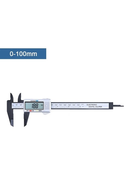 Şerit 0-100MM Dijital Kumpas 6 Inç Elektronik Sürmeli Kumpas 100MM Kaliper Mikrometre Dijital Cetvel Ölçme Aracı 150MM 0.1mm (Yurt Dışından)