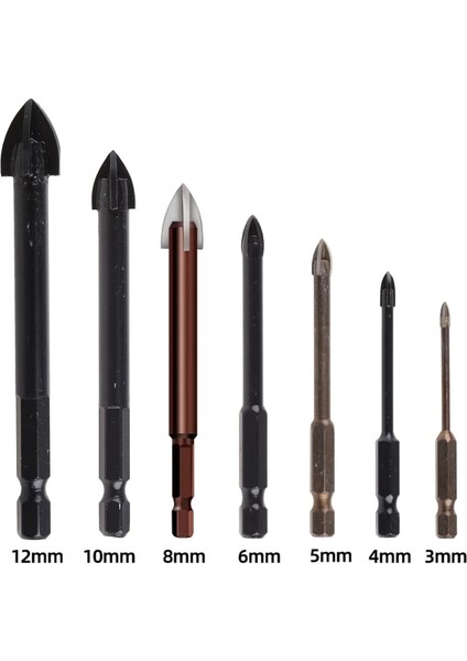 Fayans / Tuğla / Cam / Plastik Için 8mm Güçlü Beton Matkap Ucu Seti 3/4/5/6/8//12MM (Yurt Dışından) modelleri